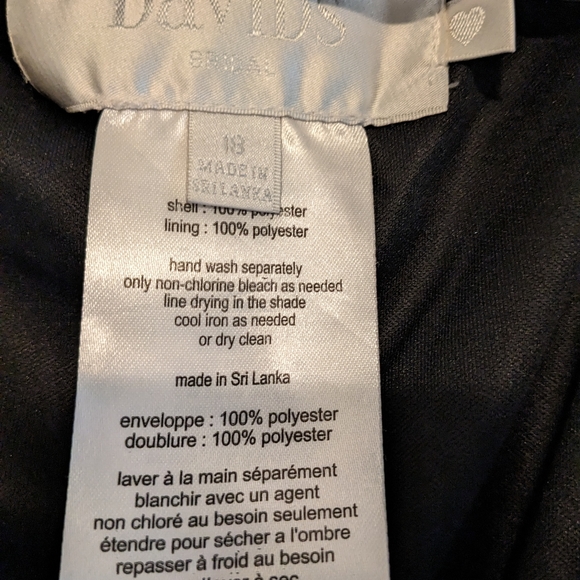 David's bridal bridesmaid dress size 18, black - Picture 2 of 3